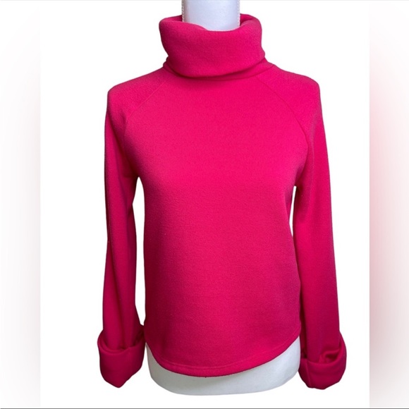 ANTHROPOLOGIE/EN ELLY: Thomas Turtleneck Sweatshirt, Raspberry/Pink; Size M - Picture 2 of 4